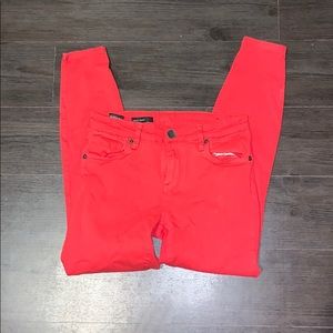 Kut from the Kloth bright red ankle skinny jeans